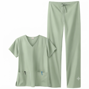 Women's Nurse Medical <b>Scrub</b> <b>Top</b> V-Neck Short Sleeves Polyester/Rayon/Spandex Woven Fabric Comfortable-Fit Quick-Dry Wrinkle OEM - Product Image 4