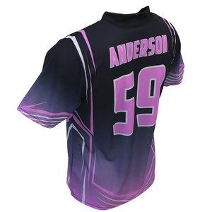 Vêtements de sport pour femmes, maillot de football violet à manches courtes, t-shirt d'entraînement, maillot d'équipe avec design personnalisé - Product Image 2