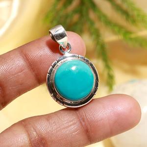 Colgante de Turquesa Natural de Arizona Hecho a Mano en Plata de Ley 925, Joyería Boho Perfecta para Bodas o Regalos - Product Image 2
