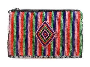 Porte-monnaie miniature en perles fait main, pochette élégante et luxueuse pour femmes à prix avantageux - Product Image 3