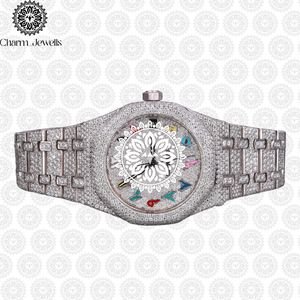 Montre de luxe Charm Jewells en acier inoxydable, mouvement mécanique analogique 40 mm, cadran lumineux, étanche 10 bars, date automatique, fonction push - Product Image 1