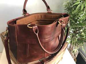 Sac à main pour ordinateur portable en cuir Crazy Horse vintage de luxe pour homme, sac de voyage à bandoulière de créateur, sac fourre-tout de bureau LTB-0257 - Product Image 5