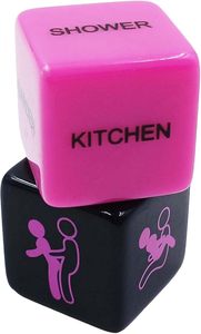 <b>Resin</b> <b>Crafts</b> Dice 12 Sided Couples Funny Sex Dice Hexagon Romance Love Gambling Adult Games - Product Image 6