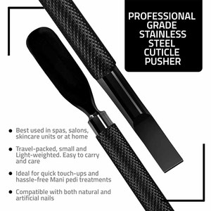 Soft Curve Heavy Duty <b>Nail</b> Cuticle Pusher Tool With Non Slip Handle For Professional <b>Nail</b> Cleaning Services - Product Image 5