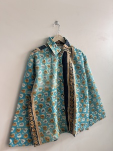 Vintage Recycle <b>Kantha</b> Handmade Baggy Oversized <b>Jacket</b> Unisex Shirt - Product Image 4