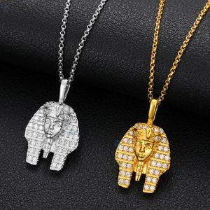 Iced Out Egyptian Pharaoh Head Lab Grown <b>Diamond</b> Pendant Hip Hop <b>Necklace</b> <b>for</b> <b>Men</b> - Product Image 1