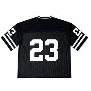 เสื้อเจอร์ซีย์อเมริกันฟุตบอลสีดำ คอวี หมายเลข 23 สำหรับผู้ชาย พิมพ์ลายสกรีน ผ้าตาข่ายระบายอากาศ แขนสั้น ทรงปกติ เสื้อผ้าสำหรับผู้ใหญ่ - Product Image 4