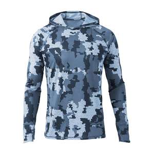 Hoodie de pêche à manches longues léger et personnalisé avec protection UPF 50 pour adultes unisexes, en polyester/coton - Product Image 6
