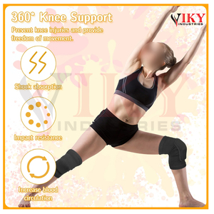 Genouillères de sport en nylon tricoté, respirantes, élastiques et à compression élevée pour soulager les douleurs au genou - Product Image 4