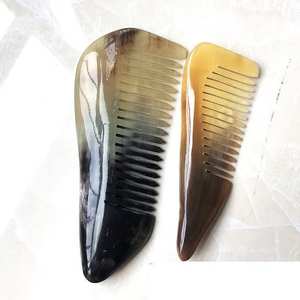 Peigne à cheveux en corne de buffle naturelle polie, fait main, de qualité supérieure, taille personnalisée - Product Image 2
