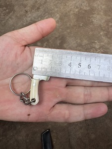 Mini couteau à découper porte-clés avec manche en os - Product Image 5
