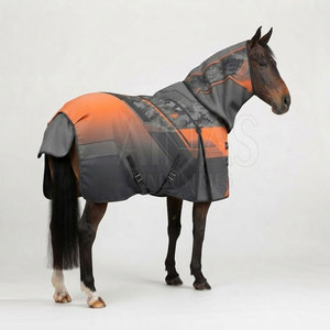 Custom High Quality Nylon Horse Rugs <b>Heavy</b> Duty Waterproof Stable <b>Blanket</b> with Cross Tail Flap and Comfortable Anatomical Fit - Product Image 2