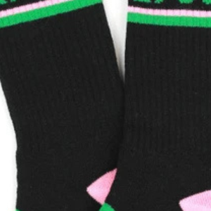 Black Pink Green Crew <b>Socks</b> Women Striped Athletic Fashion <b>Socks</b> Soft Comfortable Casual Sports <b>Hosiery</b> Collegiate Styl - Product Image 3