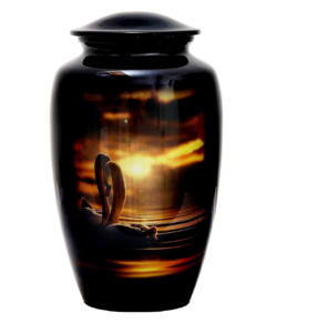 Urnes funéraires artisanales indiennes Urnes de crémation en métal pour adultes pour cendres Couleur rouge humaine avec finition autocollante Fournisseur d'Inde - Product Image 5