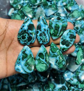 คริสโซคอลล่า มาลาไคต์ แท้ 100% แบบผสม  หินหลวมทรงคาโบชอง สำหรับทำเครื่องประดับ หินดิบ ตัวอย่างแร่ธาตุ - Product Image 3