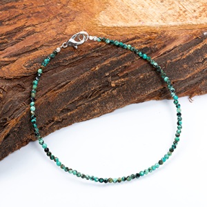 Natural Green African Turquoise Beaded <b>Bracelet</b> Garnet Micro Faceted Round Gemstone <b>Bracelet</b> For Women Healing Crystal Jewelry - Product Image 6