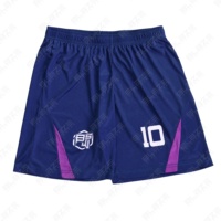 Maillot de football personnalisé pour hommes, entraînement club, vêtements de football bleu originaux à séchage rapide, uniformes de club de football + short