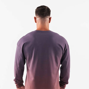 Camiseta de Manga Larga para Hombre, Cuello Redondo, Corte Regular, Color Sólido, Informal, de Algodón Tejido Transpirable - Product Image 5