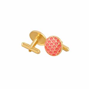 Mancuernillas de Lujo con Baño de Oro y Diseño de Escamas de Coral Rojo para Hombre, Accesorios Formales para Camisa, Regalo de Boda o Negocios, Mancuernillas de Diseñador - Product Image 5