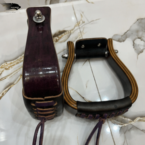 Estribos de Madera Personalizados OEM, Estribos de Acero Inoxidable de Alta Resistencia para Montar a Caballo, Accesorios de Equitación al por Mayor - Product Image 1