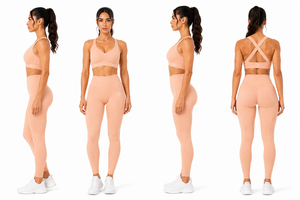 Ensemble de yoga sans couture pour femmes, soutien-gorge de sport, leggings taille haute, vêtements de sport pour la gym, vêtements de fitness, vêtements d'entraînement, logo personnalisé - Product Image 4