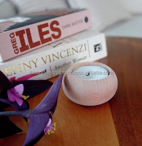 ชุดเชิงเทียนไม้6ชิ้นสำหรับไฟชาสำหรับตกแต่งบ้านโต๊ะรับประทานอาหารงานแต่งงานที่วางเทียน - Product Image 5