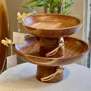 Sustainable Wooden Cake Stand Eco-friendly Materials Resin Epoxy <b>Mold</b> for Elegant Dessert Presentation at Events - Product Image 1