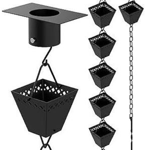 Chaîne de pluie au design le plus récent pour gouttière, belle décoration d'intérieur, style européen, chaîne de pluie carrée noire pour gouttière et descente d'eau - Product Image 1