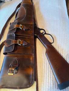 Étui professionnel en cuir de vache véritable personnalisé de haute qualité, housse rouge avec fermeture éclair pour la chasse, sac de camouflage pour le tir - Product Image 3