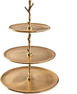 Soporte de Pastel de 2 Niveles de Diseño, Color Blanco y Dorado, Soporte Grande para Servir Pasteles en Bodas y Fiestas, Soporte Decorativo para Pasteles - Product Image 3