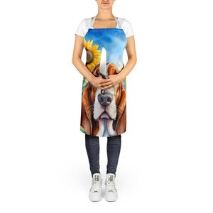 Basset Hound girasoles adulto Unisex delantal grande Multicolor cocina servidor para cocinar hornear manualidades jardinería-para hombres mujeres - Product Image 5
