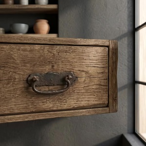 Dark Grey Distressed Cast Iron Fluted Cupboard Drawer Cabinet Cup Pulls Handles Industrial Design Wardrobe Kitchen Bedroom Beads - Product Image 4