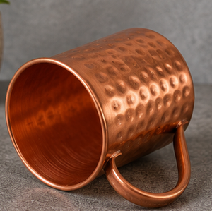 Bright Tamra Authentic Ayurvedic Hammered <b>Copper</b> <b>Mug</b> With Handle Eco-Friendly Drinkware Home Use Vintage Style Drinkware - Product Image 6