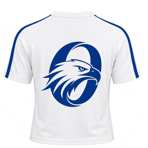 <b>White</b> Royal Blue Cheer Uniform Set Short Sleeve Top <b>Pleated</b> <b>Skirt</b> Team Sportswear Athletic Training Practice Performance Custom - Product Image 4