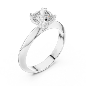 Diamante Cultivado en Laboratorio con Corte Cojín de 1.5ct, Engaste Alto de Seis Garras con Vástago Catedral, Oro Sólido de 18K Personalizado, Certificado IGI, Anillo de Boda Solitario - Product Image 4