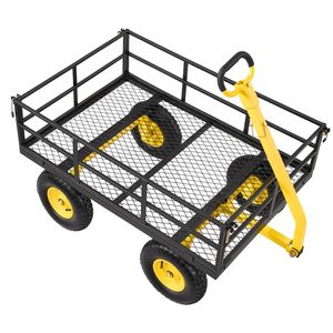 Carretilla de Jardín de Acero Resistente de 1200 Libras, Remolque Utilitario para Jardín - Product Image 1
