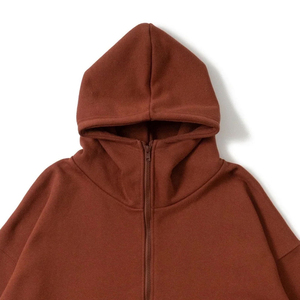 Sweat à capuche Ninja pour homme respirant 100% coton à séchage rapide avec logo personnalisé sur le devant, fermeture éclair, masque intégré, polaire, 350g, sports d'hiver - Product Image 3