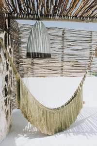 Hamaca de macramé con palo de madera, muebles de exterior al por mayor, columpio bohemio, hamaca colgante tejida a mano - Product Image 2