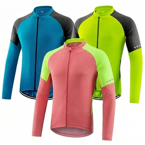 <b>Men's</b> Customized Long Sleeve <b>Cycling</b> Jersey Full Zipper New Arrival Breathable Lightweight Windproof Spandex <b>Cycling</b> Wear - Product Image 6