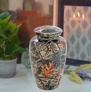 Urna de cremación de estilo americano ecológica de latón hecho a mano, cenizas humanas, gran capacidad, funeral conmemorativo para adultos, Metal duradero - Product Image 1