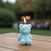 Lilin Beruang Teddy dengan Aroma Mewah, Mudah Dibeli, Mudah Dikembalikan, Label Kustom, Hadiah Ulang Tahun, Lilin Grosir
