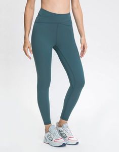 Leggings imprimés taille haute pour femmes, pantalons de yoga sportifs extensibles pleine longueur, motif floral tropical, design bleu et orange - Product Image 2