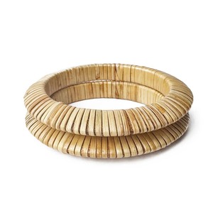 Bracelets en rotin tendance pour femmes, accessoires à porter au poignet, logo et tailles personnalisés, bracelets et joncs. - Product Image 1