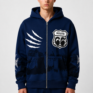 Sudaderas con capucha IOTA SPORTS al por mayor, MOQ bajo, estilo urbano, estampado gráfico personalizado, 100% algodón, corte holgado, impermeables - Product Image 6