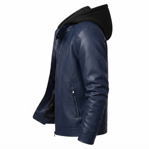 Blouson de moto en cuir personnalisé pour homme adulte, coupe-vent, séchage rapide, style course imprimé, grandes tailles, OEM ODM sur mesure - Product Image 3
