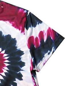 Camiseta Oversize Tie Dye Personalizada de Cuello Redondo para Mujer, Estilo Urbano Casual, Vintage, Transpirable, de Gran Venta - Product Image 4