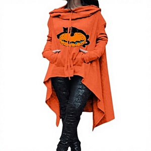 Women's Hooded Sweatshirt White <b>Horses</b> Sunset Print Full Sleeve Knitted Autumn Casual Wear Breathable 100% Polyester - Product Image 1