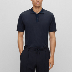 Camisa Clásica de Punto Sólido para Hombre, Manga Corta, Cuello Casual, Anti-Pilling, de Lino, para Uso Diario, Personalizable con Marca - Product Image 5