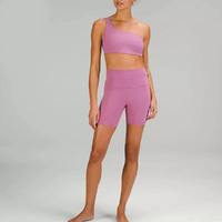 Set Celana Pendek Yoga Kasual Wanita Stylish Dua Potong Pakaian Olahraga Spandex/Katun Skinny Fit Nyaman Fleksibel untuk Gerakan di Gym