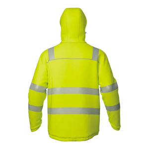 เสื้อแจ็คเก็ตนิรภัยสะท้อนแสงกันน้ำสีส้มแบบมีฮู้ด - Product Image 5